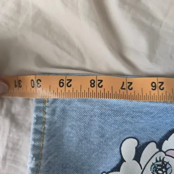 *NWT Teddy Fresh x Yurie Sekiya Womens Jeans Size 30 High Rise Straight Kawaii - Picture 7 of 9